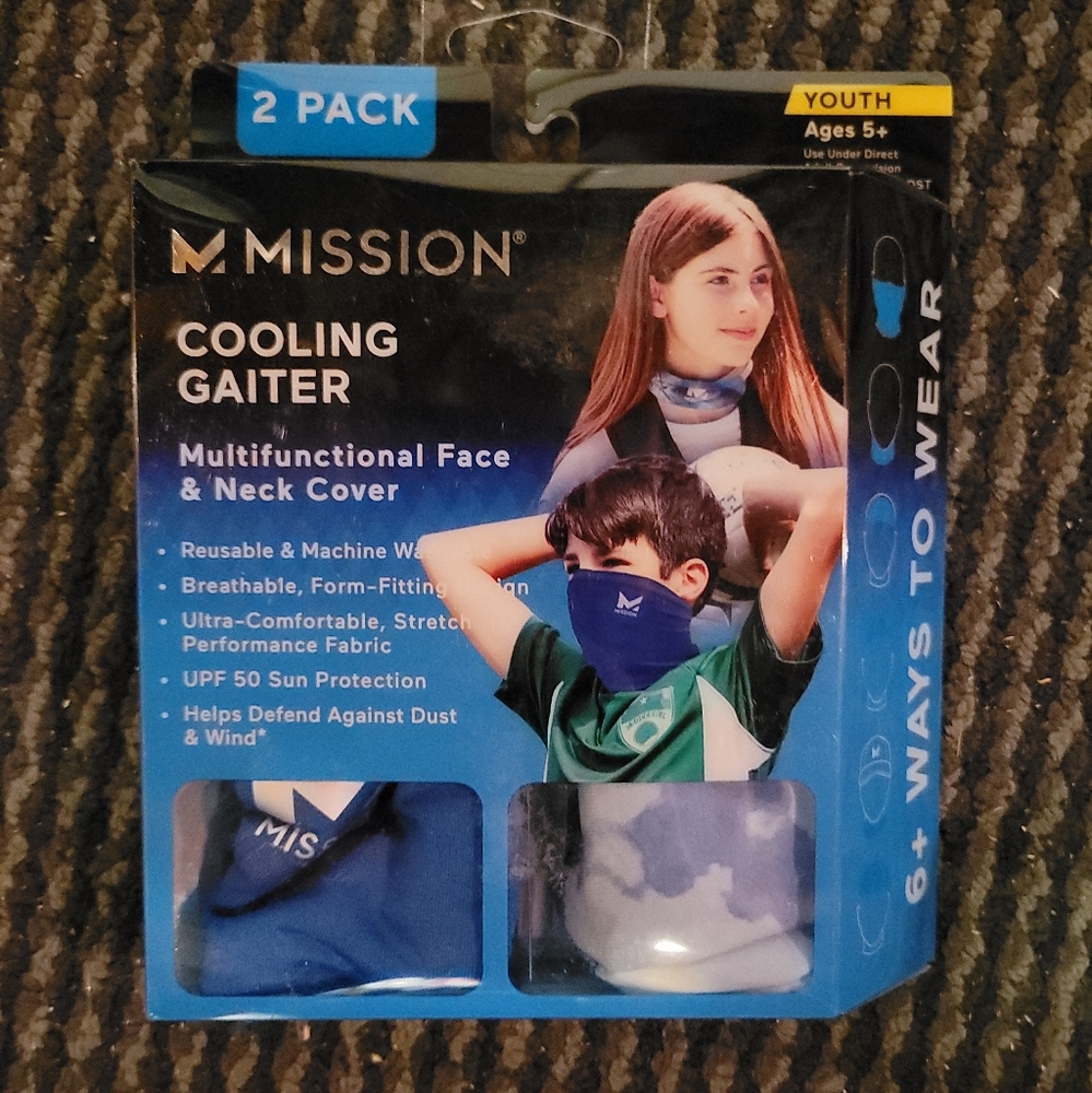 Mission Cooling Gaiter and Neck Cover - Blue